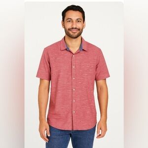 JAM Session Red Short Sleeve Button-Up Shirt Men’s XL